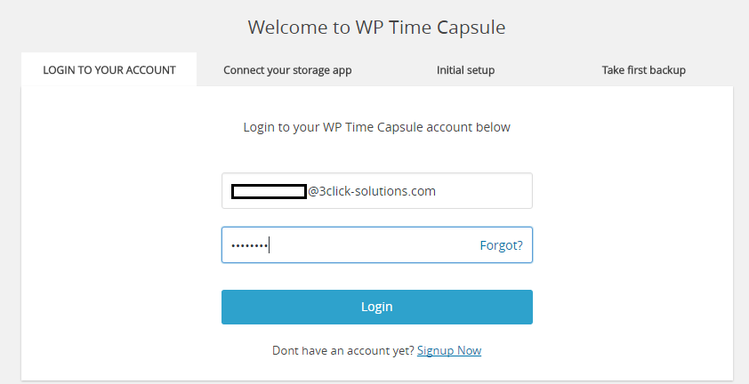 au compte WP Time Capsule